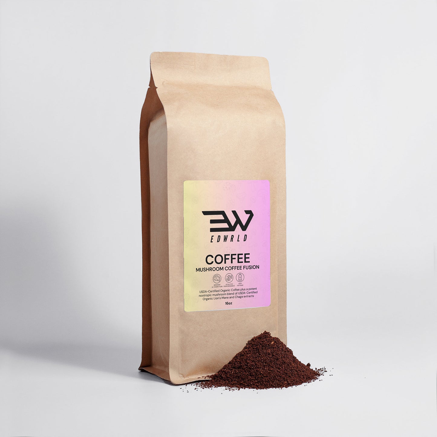 Mushroom Coffee Fusion - Lví hříva &amp; Chaga 16oz