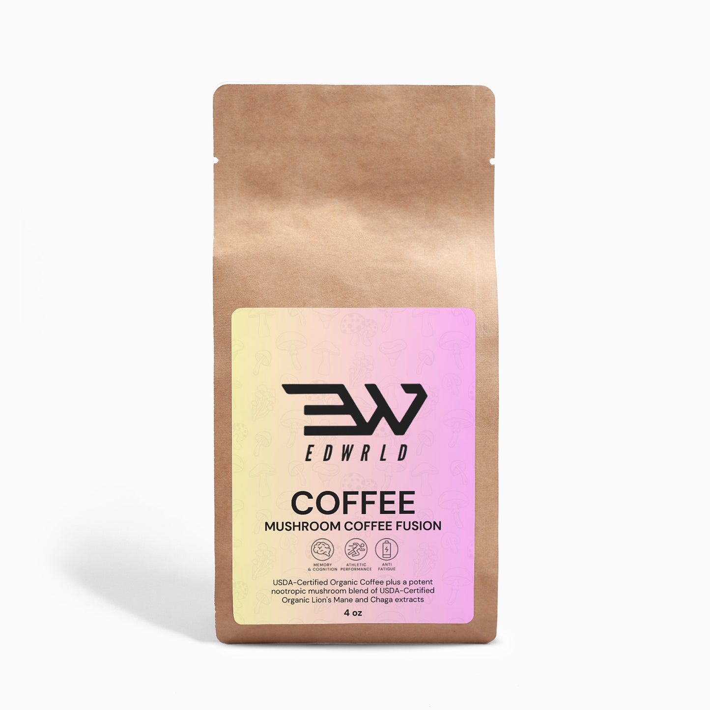 Mushroom Coffee Fusion - Lví hříva &amp; Chaga 4oz