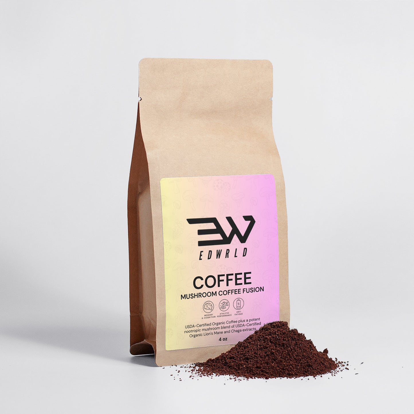 Mushroom Coffee Fusion - Lví hříva &amp; Chaga 4oz