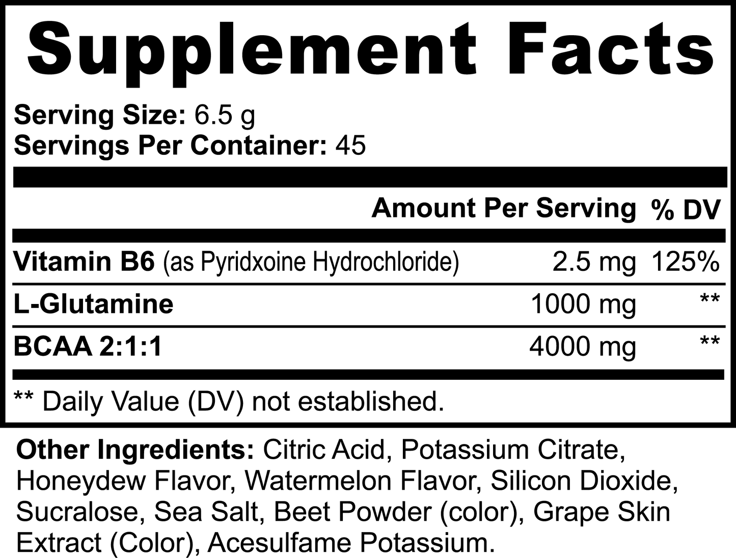 BCAA en polvo para después del entrenamiento (melaza/sandía)