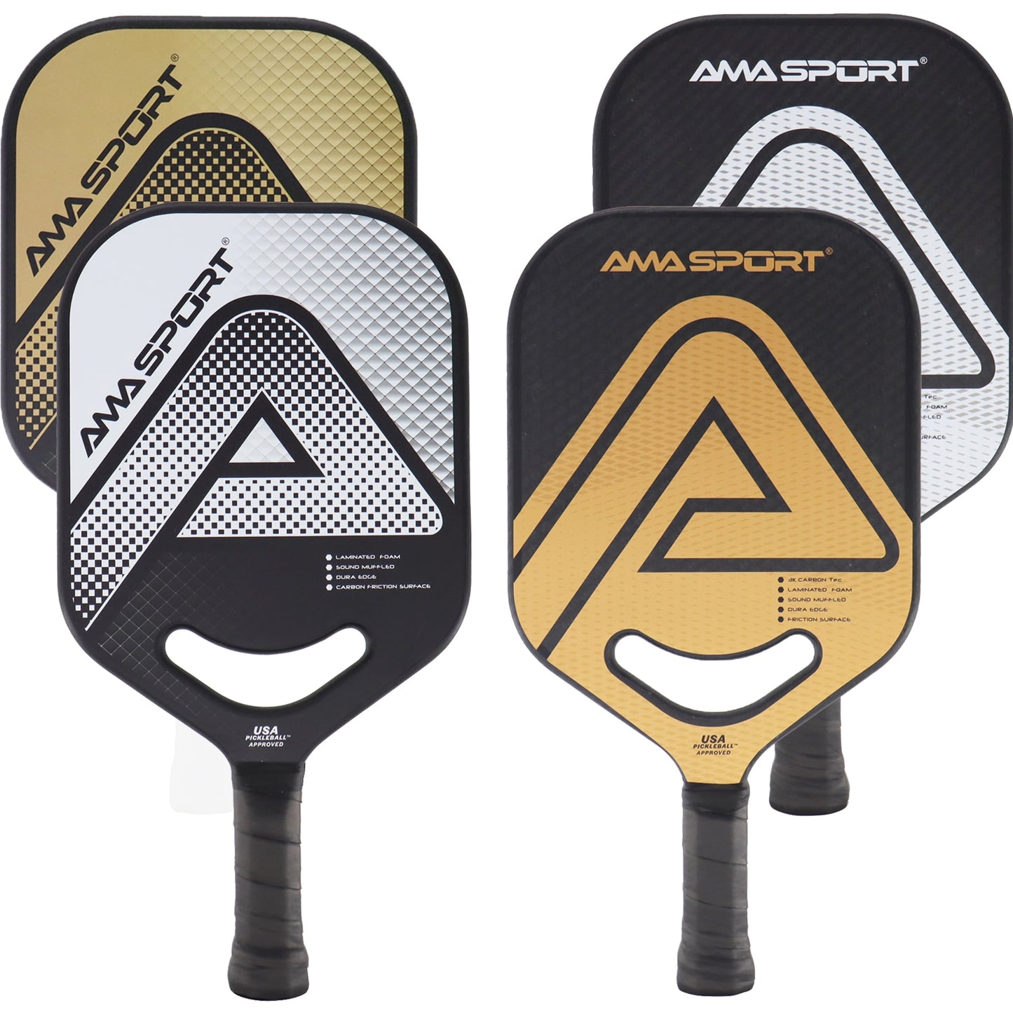 AMASPORT Racket Padel USAPA Approved PP Honeycomb Core Sport Professional 