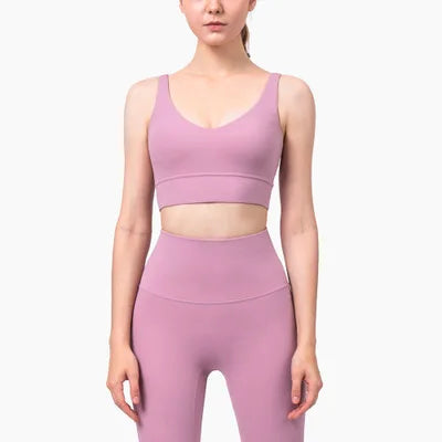 Yoga Deep V Neckline Bra and High Waist Leggings