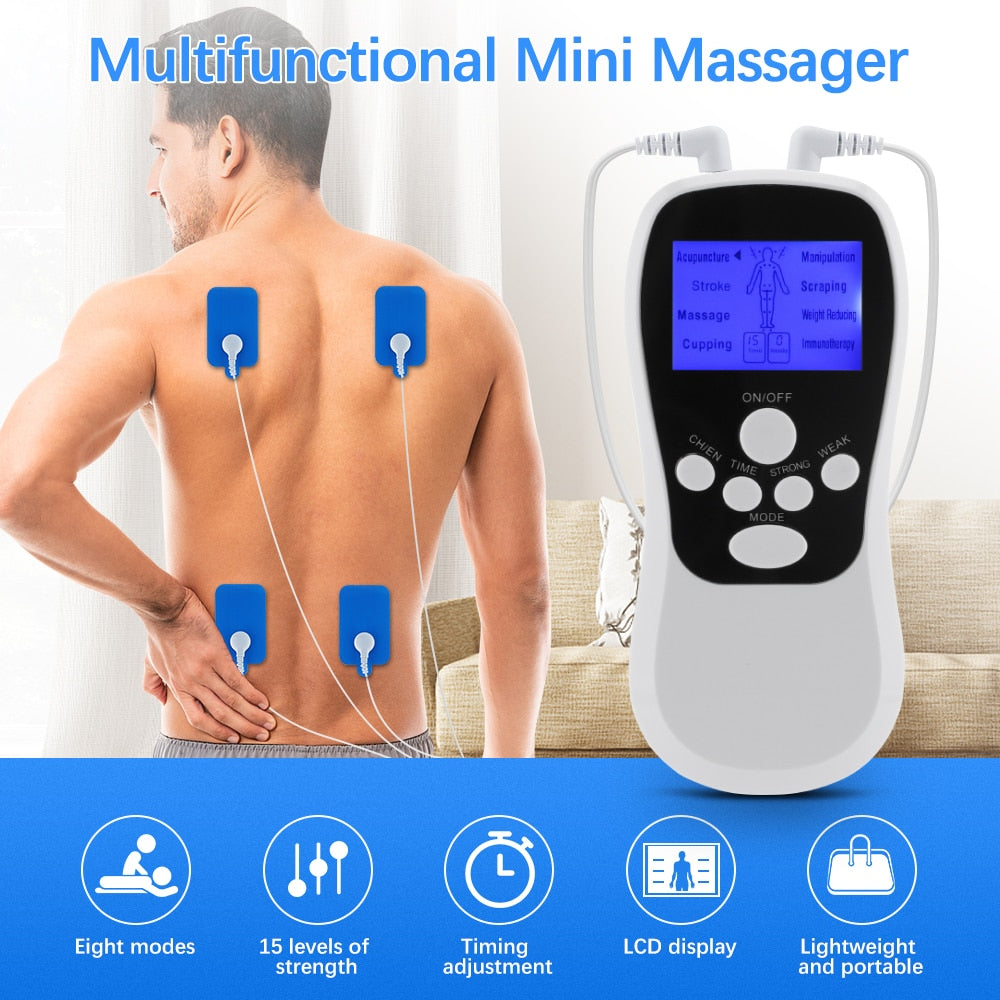 8 Modes Electric Muscle Stimulator Dual Output