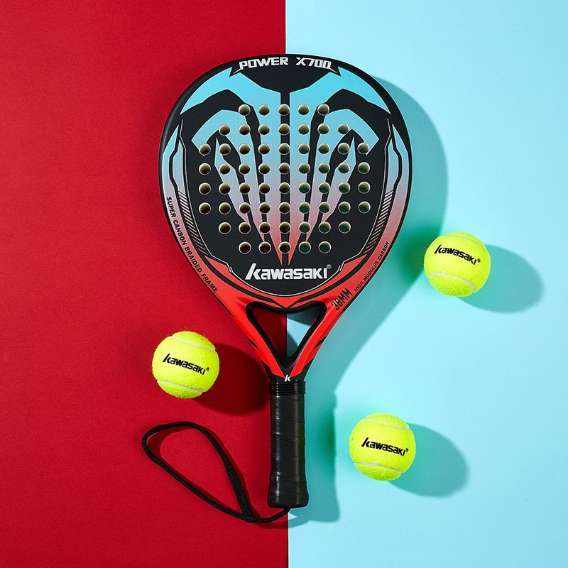 Pala Kawasaki Padel Fibra de Carbono con Funda de Padel