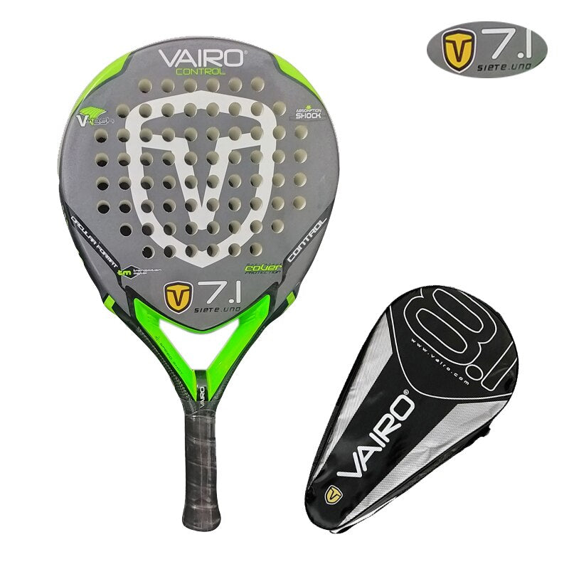 Palas de Pádel Vairo 7.1 Serie Palas Tabla de Padel Fibra de Carbono Cara EVA con Bolsa