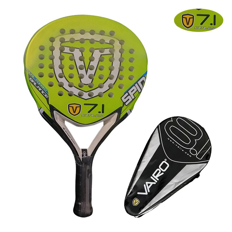 Palas de Pádel Vairo 7.1 Serie Palas Tabla de Padel Fibra de Carbono Cara EVA con Bolsa