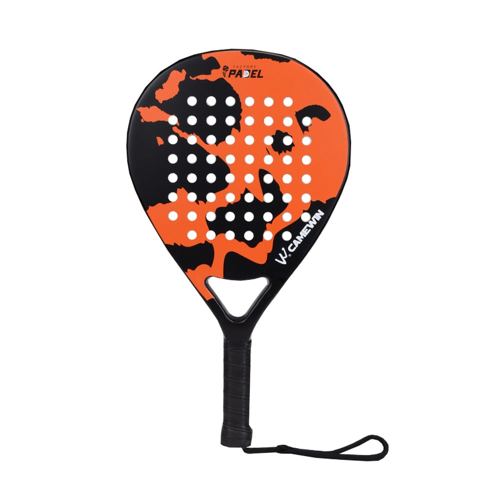 CAMEWIN Professional Carbon Fiber Padel Soft Face Racquet with Bag Cover