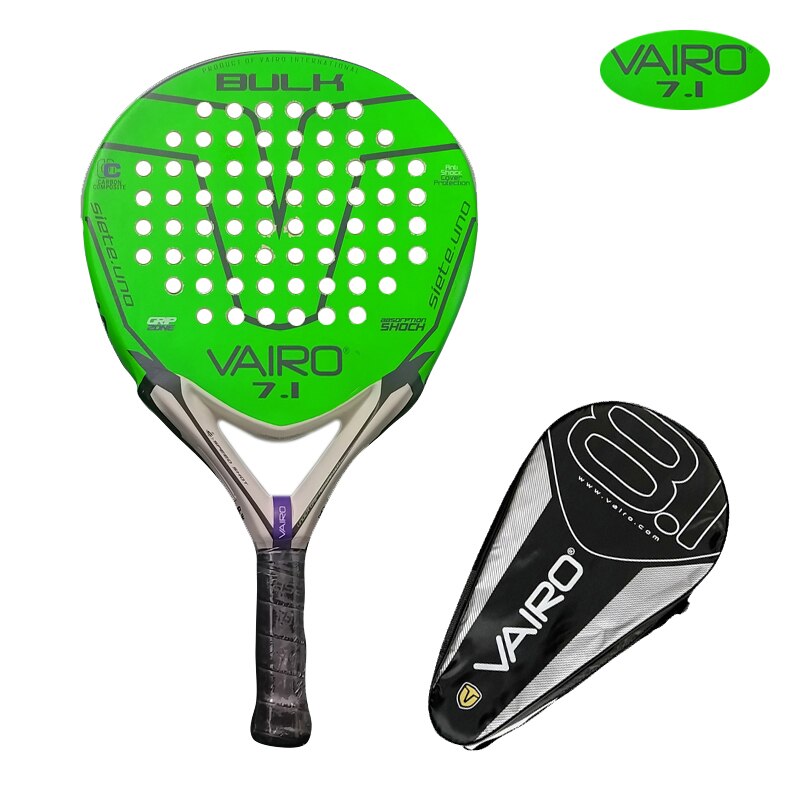 Palas de Pádel Vairo 7.1 Serie Palas Tabla de Padel Fibra de Carbono Cara EVA con Bolsa