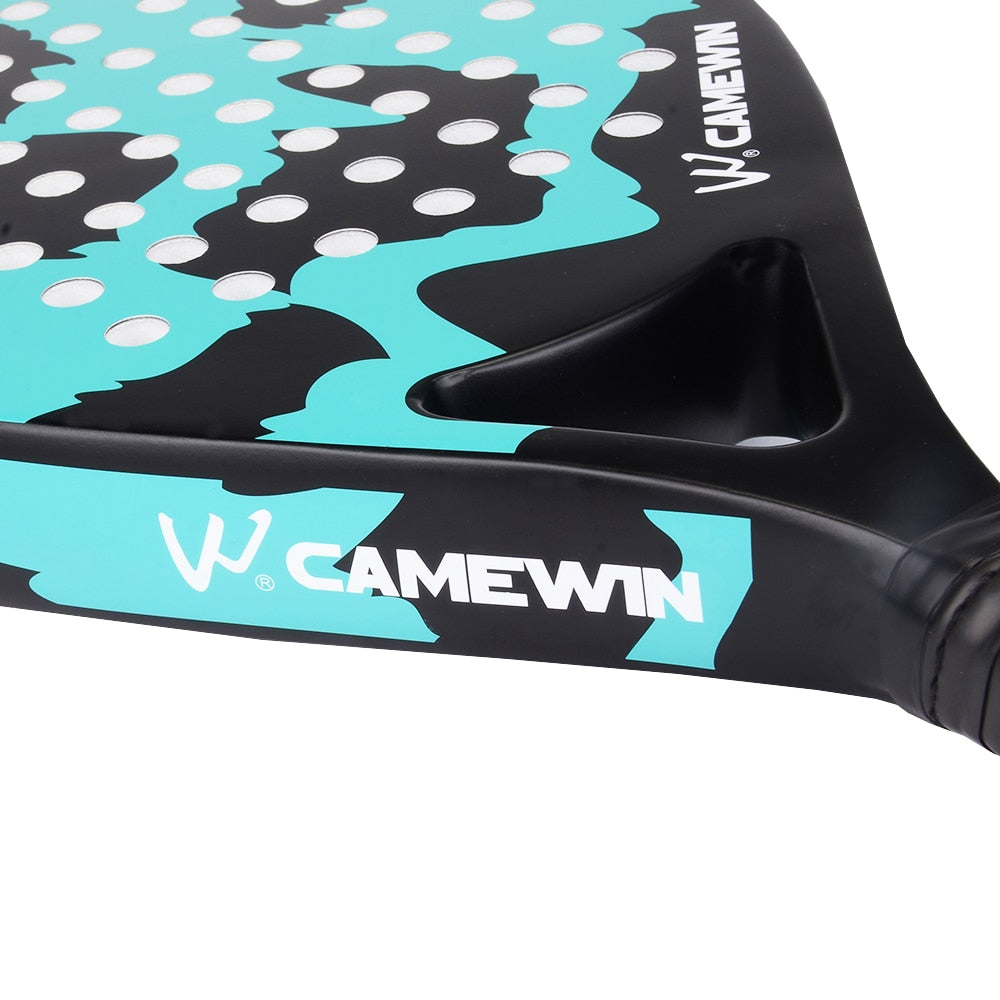 CAMEWIN Professional Carbon Fiber Padel Soft Face Racquet with Bag Cover