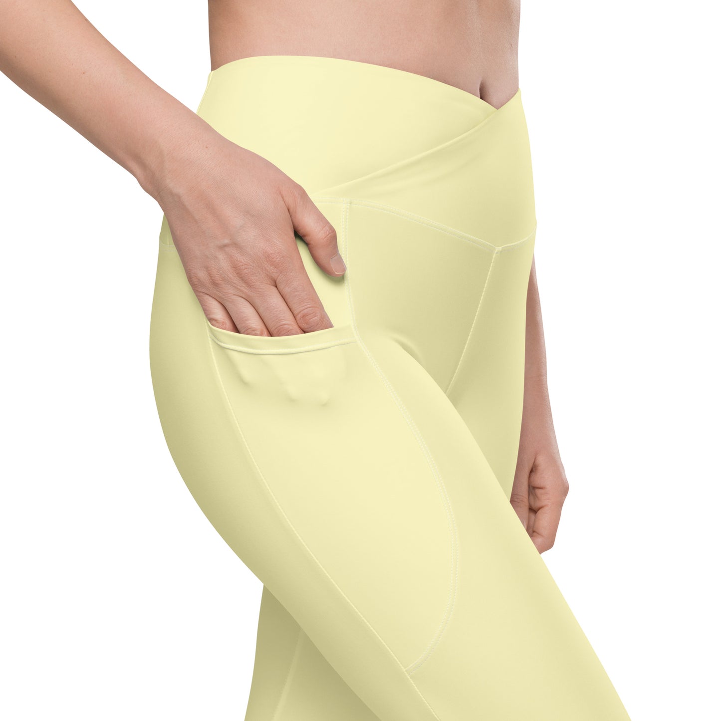 Crossover leggings with pockets